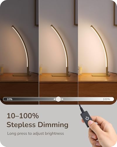 Curved LED Table Lamps for Living Room