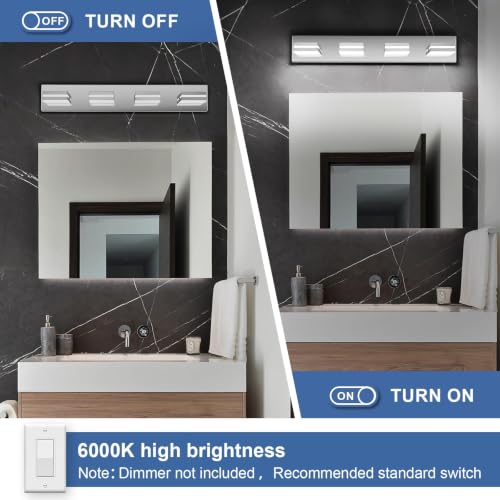 Modern LED Stainless Steel Chrome Acrylic Bathroom Lights Fixtures 4