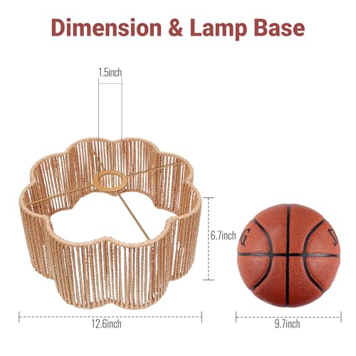 Hanging Light Lamp Shades Boho Rattan Lamp Shades