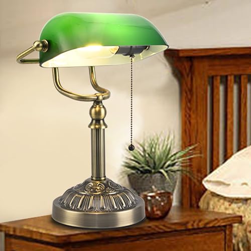 Bankers Desk Lamp with USB