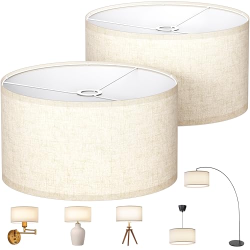 Large Drum Lamp Shades Set of 2 (2 Count)