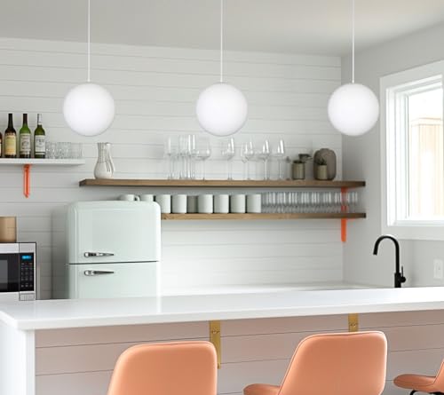 Ceres 8" Modern Globe Pendant Light for Kitchen Island