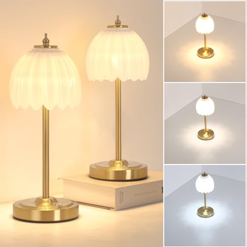 Set of 2 Tulip Table Lamp with 5000mAh Battery & Touch Control (2 Count)