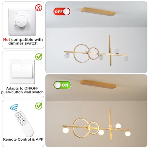 LED Gold Chandeliers