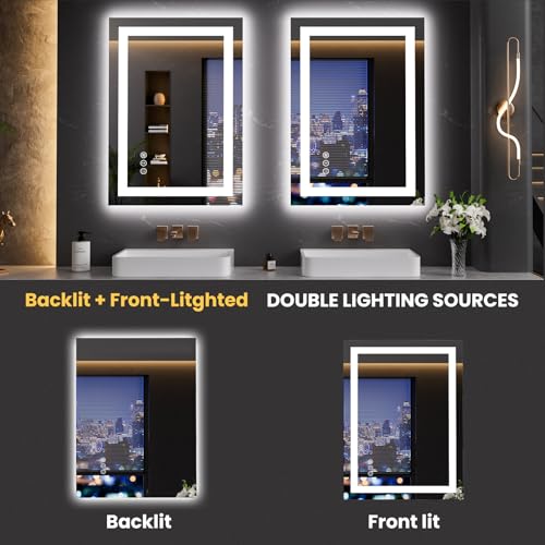 20"X28" LED Bathroom Mirror with Lights