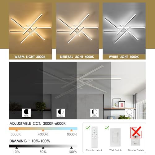 Modern LED Chandelier with Remote Control 6