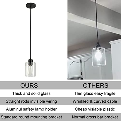 Black Pendant Lights Kitchen Island (2 Count)