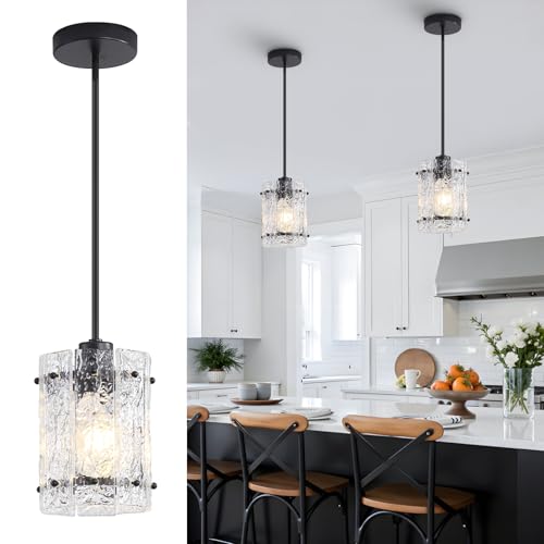 Black Glass Pendant Lights Kitchen Island