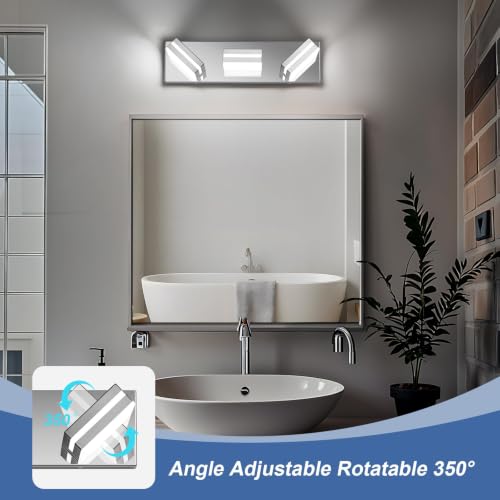 Modern LED Stainless Steel Chrome Acrylic Bathroom Lights Fixtures 3