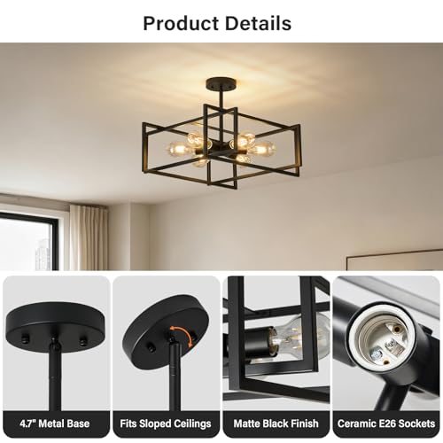 Black Kitchen Light Fixture