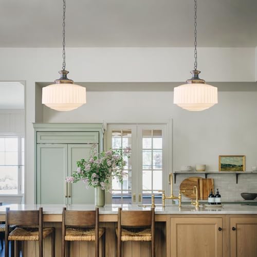 Vintage Milk Glass Pendant Lights