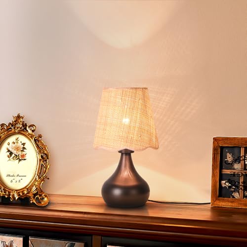 Oil Rubbed Bronze Small Table Lamp for Bedside