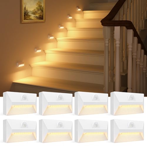 Motion Sensor Rechargeable Stair Lights (8 Count)