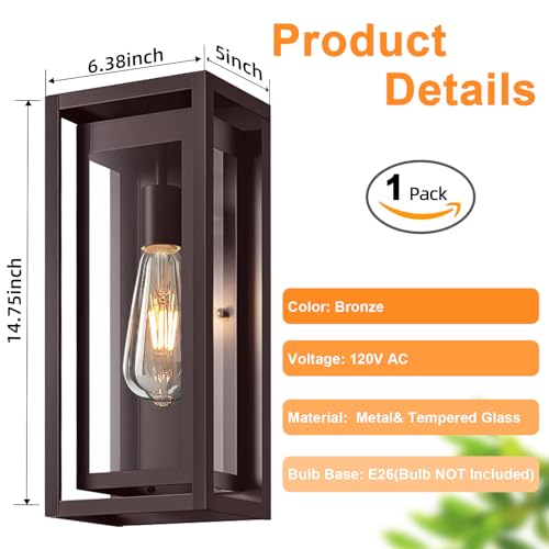 15" Outdoor Wall Lights