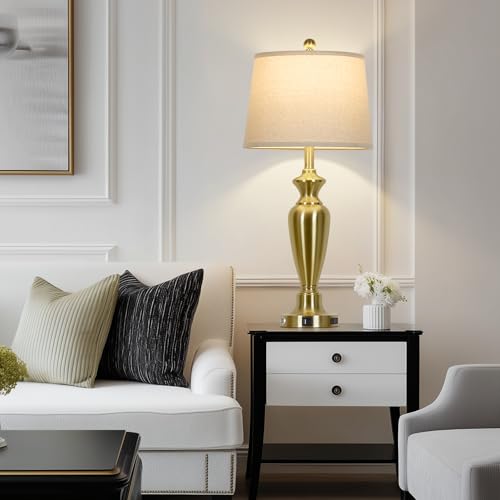 30" Tall Gold Table Lamp for Living Room