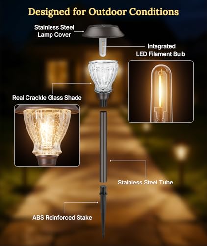 Solar Garden Lights Outdoor 6 Pack
