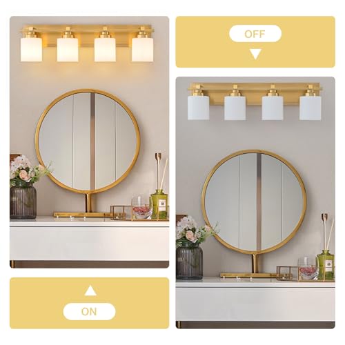 Modern Bathroom Light Fixtures Over Mirror (4 Count)