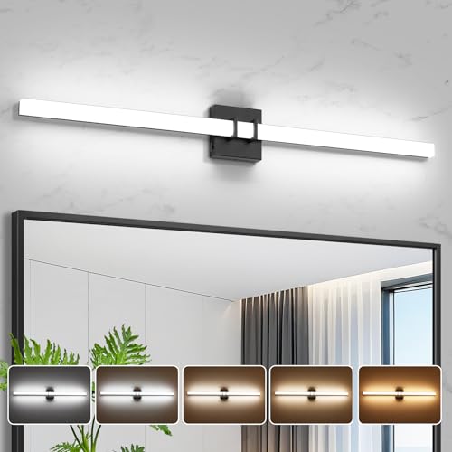 Modern Black Vanity Light Bar 40 Inch