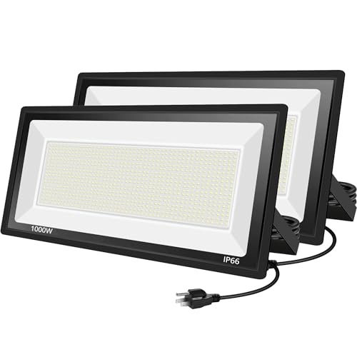 2Pack 1000W LED Flood Light Outdoor (2 Count)
