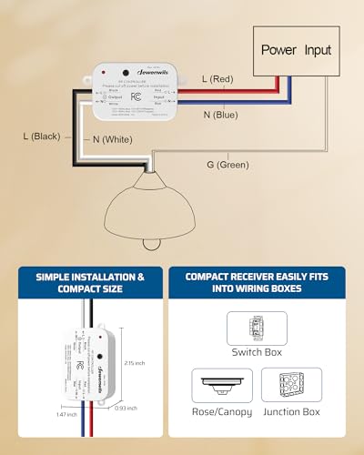 Wireless Light Switch and Receiver Kit