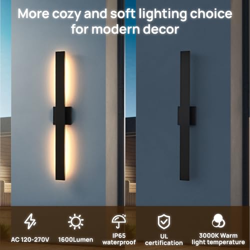 34 Inch Outdoor Wall Lights (2 Count)
