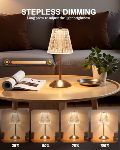 2 Pack Cordless Touch Table Lamp