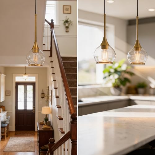 Gold Pendant Light Kitchen Island