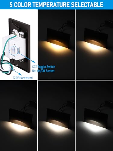 3 Pack 5CCT 120V LED Step Lights (3 Count)