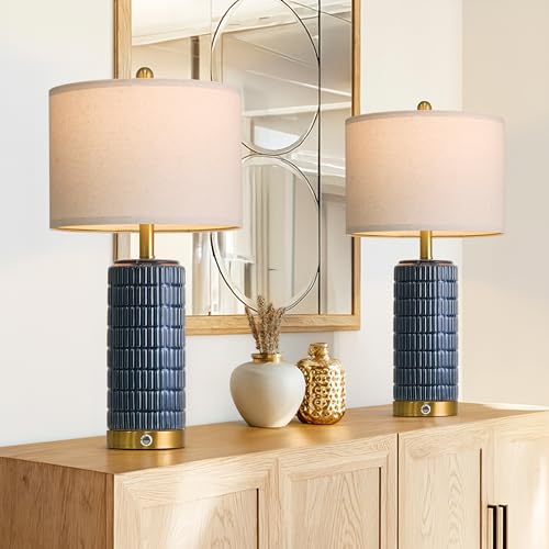 Touch Bedside Table Lamps with USB Ports for Bedroom