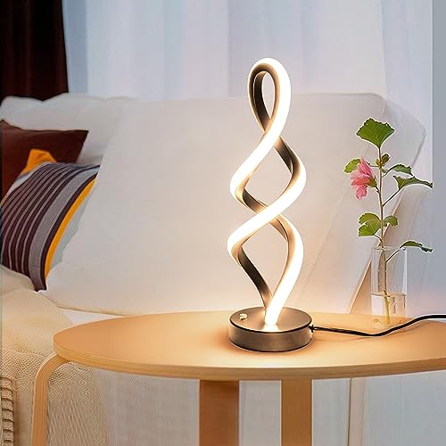 Modern Spiral LED RGB Table Lamp (2 Count)