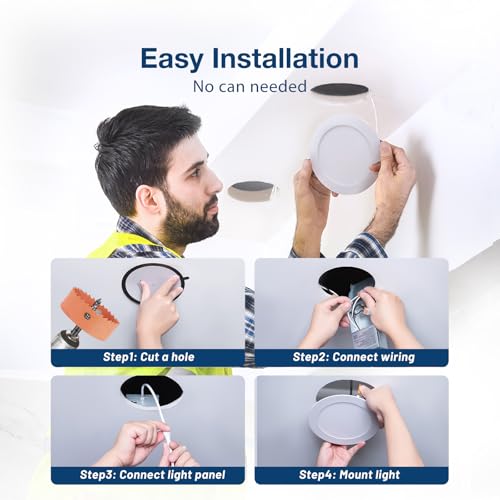 24 Pack 6 Inch LED Recessed Light with Junction Box (24 Count)