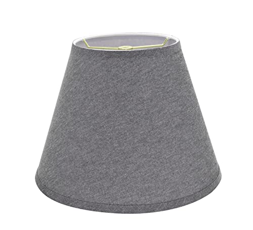 32625A Transitional Empire Shape Spider Construction Lamp Shade in Gray