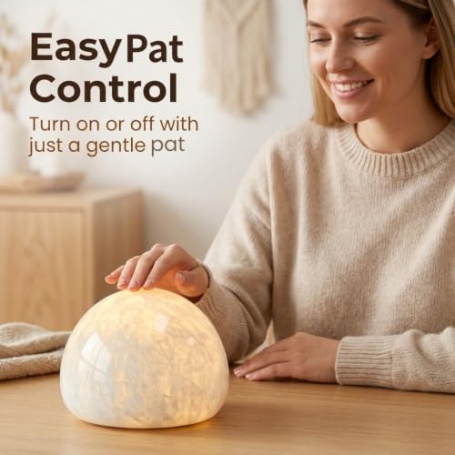 Natural Marble Lamp Cordless Touch Control Night Light 3