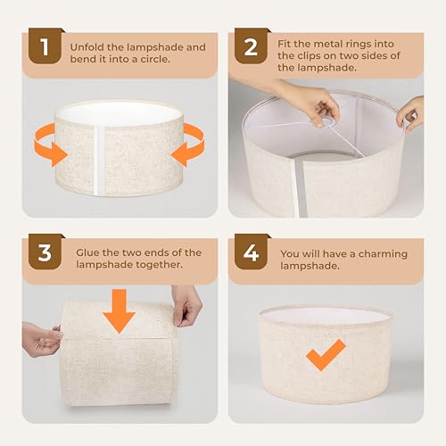 Large Drum Lamp Shades Set of 2 (2 Count)