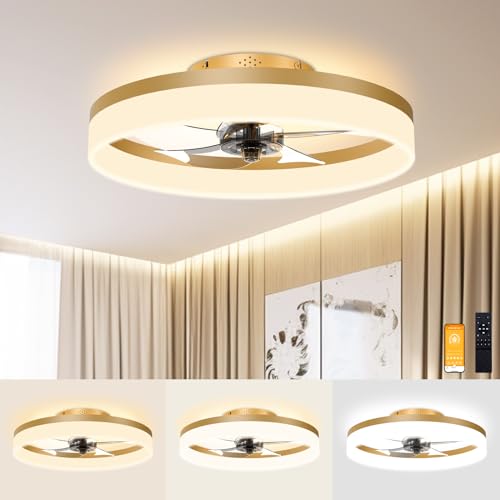 Low Profile Ceiling Fans with Lights and Remote