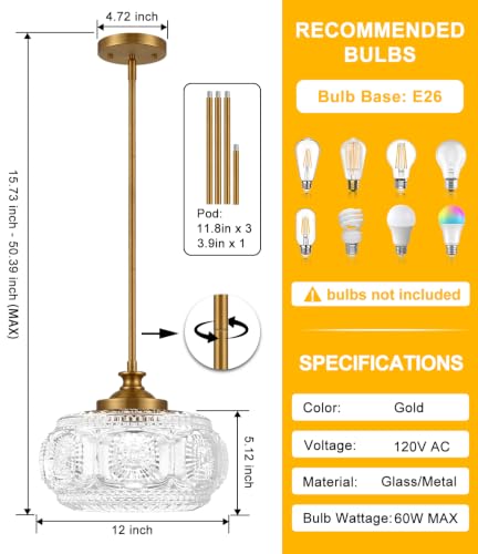 Large Gold Pendant Lights Kitchen Island