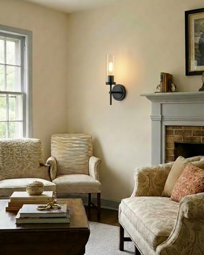 Hardwired Black Wall Sconce Bathroom sconces Vanity Light fixtures