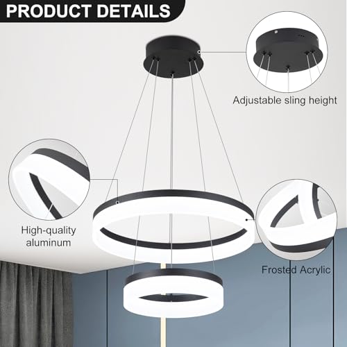 2 Ring Modern LED Chandelier