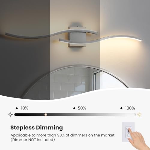 Nickel LED Bathroom Vanity Lights