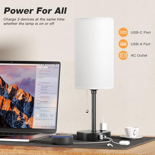 17" Bedside Lamp for Bedroom