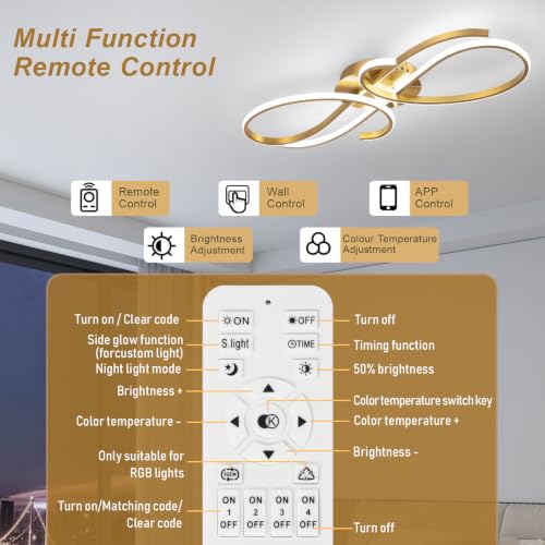 43W Modern Ceiling Light Fixture