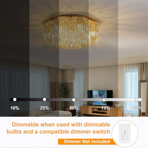 Flush Mount Crystal Chandelier