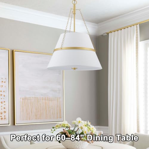 20" Gold Drum Chandelier for Dining Room