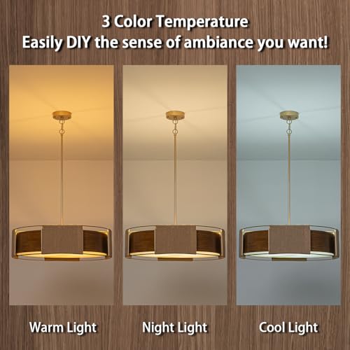 23.62'' Rattan Chandelier for Dining Room