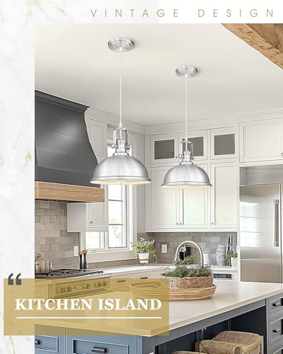 11.5" Brushed Nickel Pendant Light for Kitchen Island