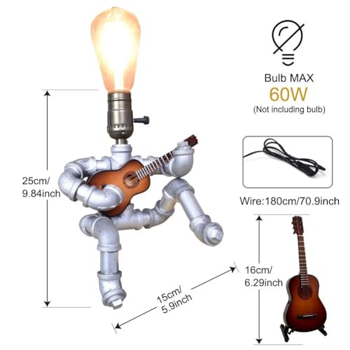 Music Guitar Table Lamp Art Decor