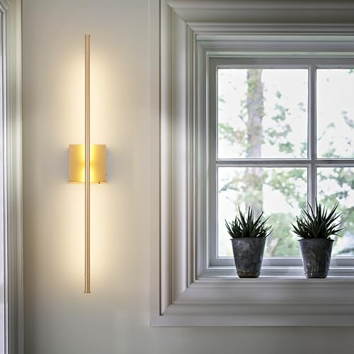 40.1 Inch Wall Sconces Battery Operated for Living Room Gold (2 Count)
