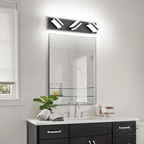 LED Dimmable Black Vanity Light Over Mirror