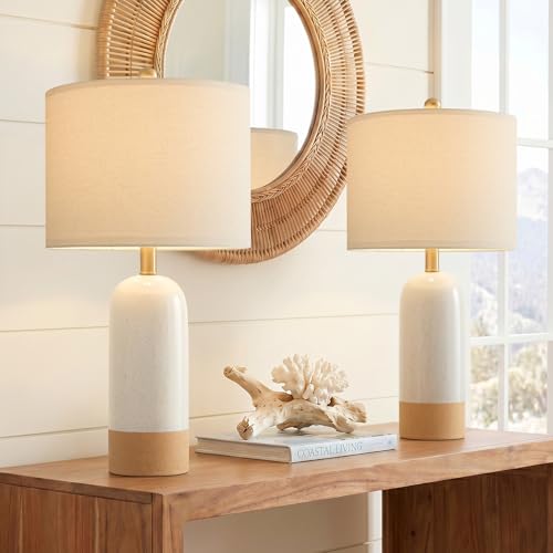 24'' White Ceramic Table Lamps Set of 2 (2 Count)