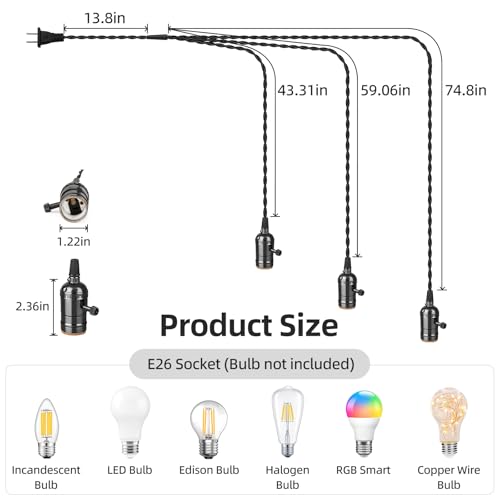 Plug in Pendant Light Cord Kit